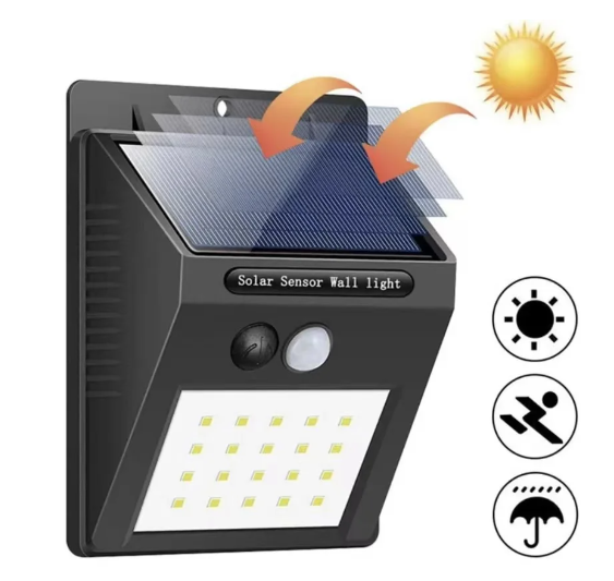 Lampara Solar Exterior 30LED Recargable